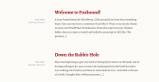 基于 React JS 以文字为主的单页面 SPA WordPress 主题 Foxhound